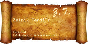 Zelnik Teréz névjegykártya